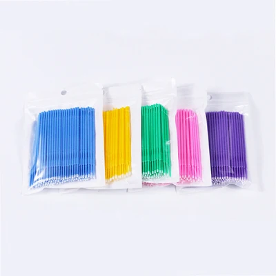 

100 PCS/Pack Microbrushes for Eyelash Extension Makeup Brushes Swab Disposable Individual Applicators Mascara Eyelashes Brushes