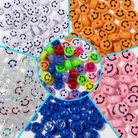 acrylic 10mm smiling face expression beads diy jewelry accessories materials