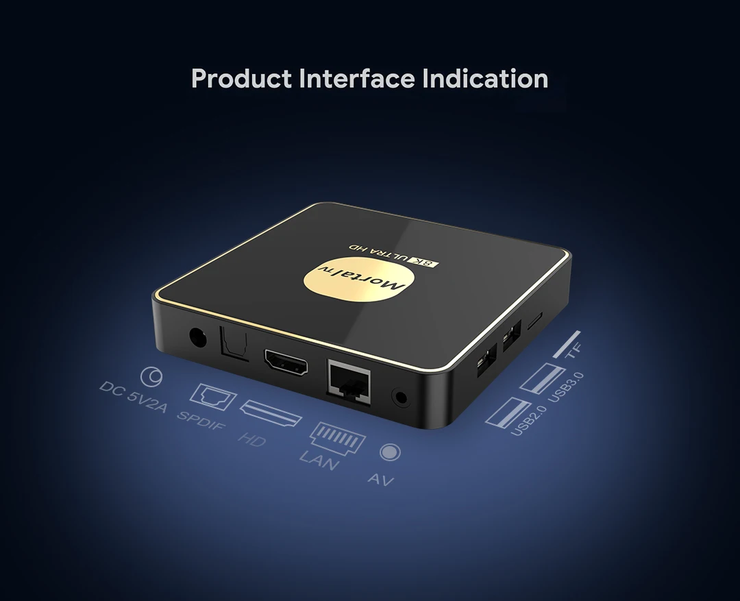 Mortal T3 Android TV13 Smart TV Box 8K HDR10 Wi-Fi 6 4 ГБ 64