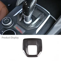 for alfa romeo giulia stelvio 2017 2019 real carbon fiber car center console shift knob small panel trim sticker car accessories