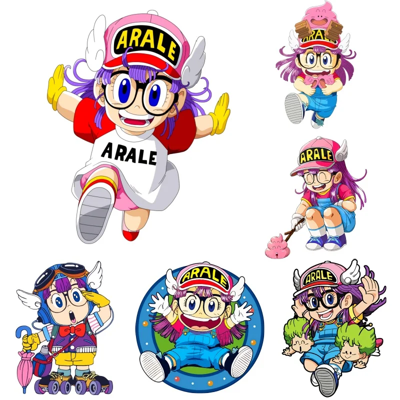 Фото Аниме Arale Dr Slump мультяшные нашивки для одежды теплопередача термоголоволомки наклейки DIY футболка железная для женщин аппликация №1