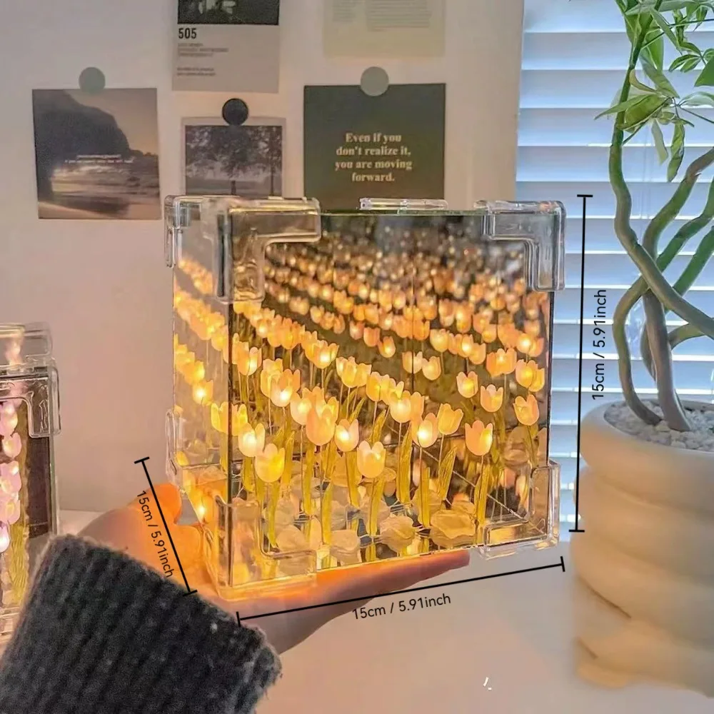 Акриловый ночной тюльпан 2024 искусственные цветы волшебный куб декоративная