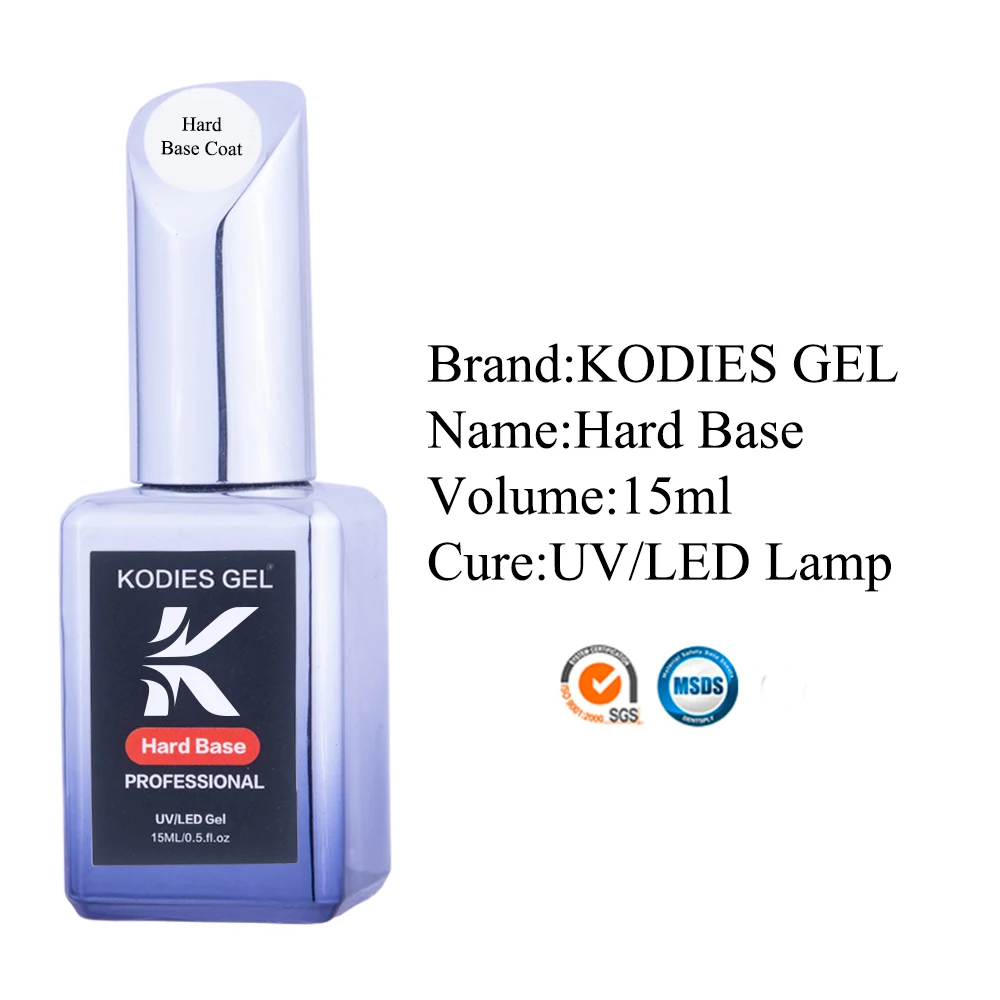 Гель KODIES твердый базовый слой УФ-гель для ногтей 15 мл долговечный здоровый