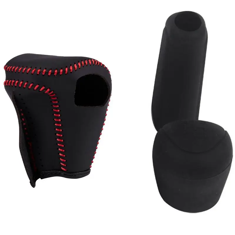 

2Pcs Universal Manual Car Hand Brake Case Silicone Gear Head Shift Knob Cover(Black) With Car Gear Shift Cover