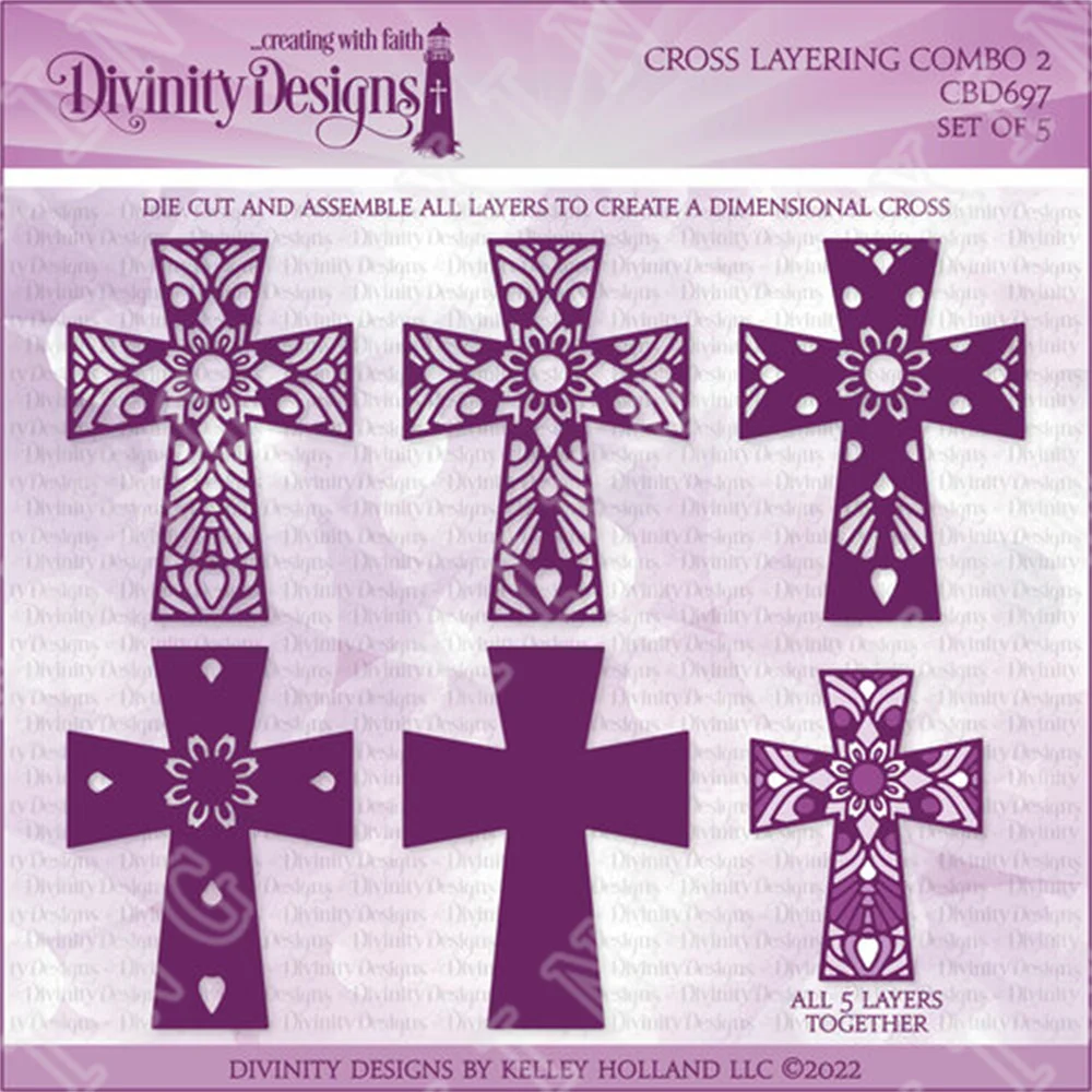 

New Easter Cross Combo Metal Cutting Dies for Diy Scrapbooking Crafts Stencil Maker Photo Album Template Handmade Decoration