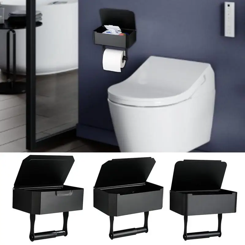 

Toilet Paper Holder Stainless Steel Wall Mounted Toilet Paper Roll Holder Rustproof And Bathroom Washroom Tissue Roll Holder