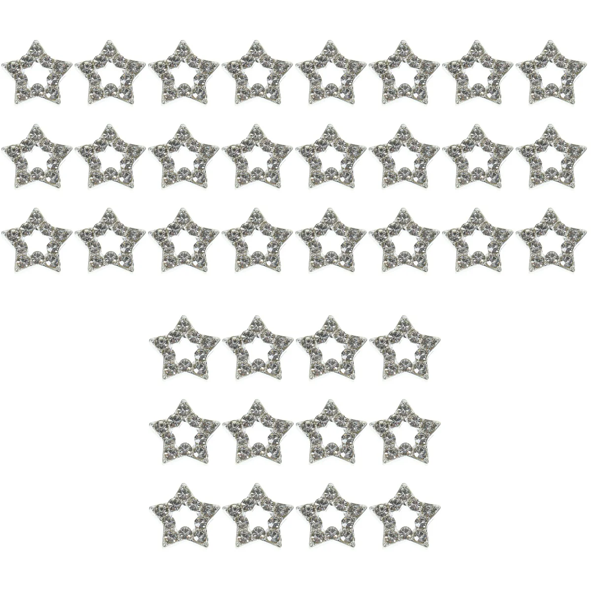 

36 Pcs Star Nail Accessories Asssories Rhinestone Charms Drill Decors Alloy Ornament Metal Manicure Tool