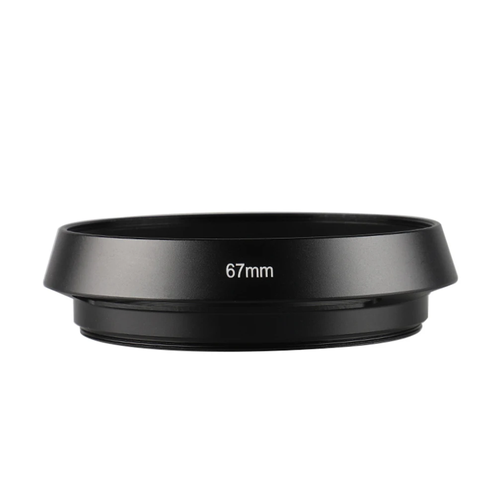 Универсальная металлическая ввинчивающаяся короткая бленда 67 мм черный