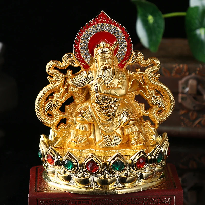 

Shui Feng Guan Yu Buddha Statue Metal Ornaments Car Decorations Crafts Lucky Money Office Decor Living Room Desktop Accessories