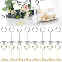 heart shape picture cards display stand wedding supplies photos clips table numbers holder place card clamps stand
