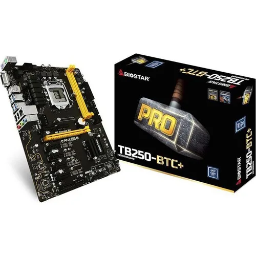 

Biostar TB250-BTC + Intel B250 2400 MHz DDR4 Socket 1151 ATX Motherboard