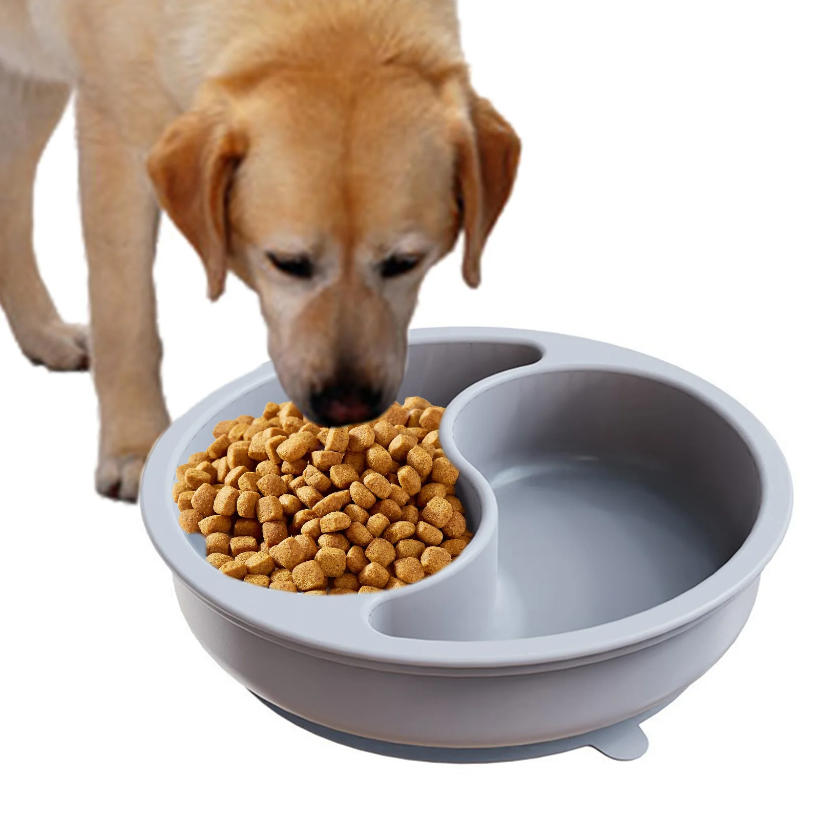 

New Pet Dog Feeder Dog Food And Water Bowl Silicone Dog Slow Feeders Treat Dispensing Bowl For Dogs Cats Slow Food Bowls