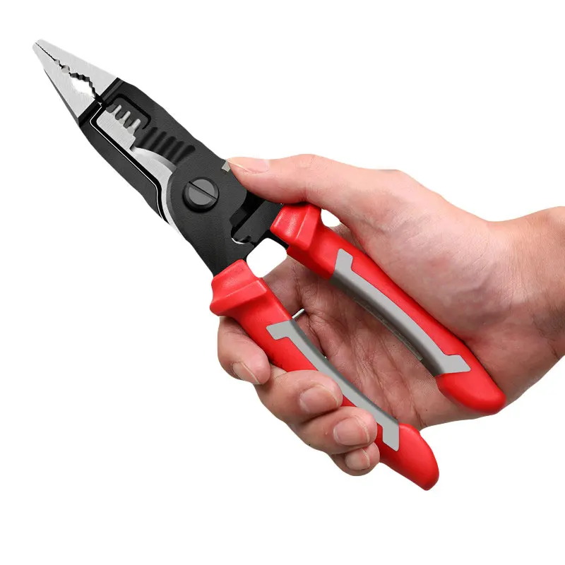 

Needle-nosed Pliers Wire Stripper Multi Functional Ring Crimpper Electrician Peeling Network Cable Stripper Tools Wire Cutter