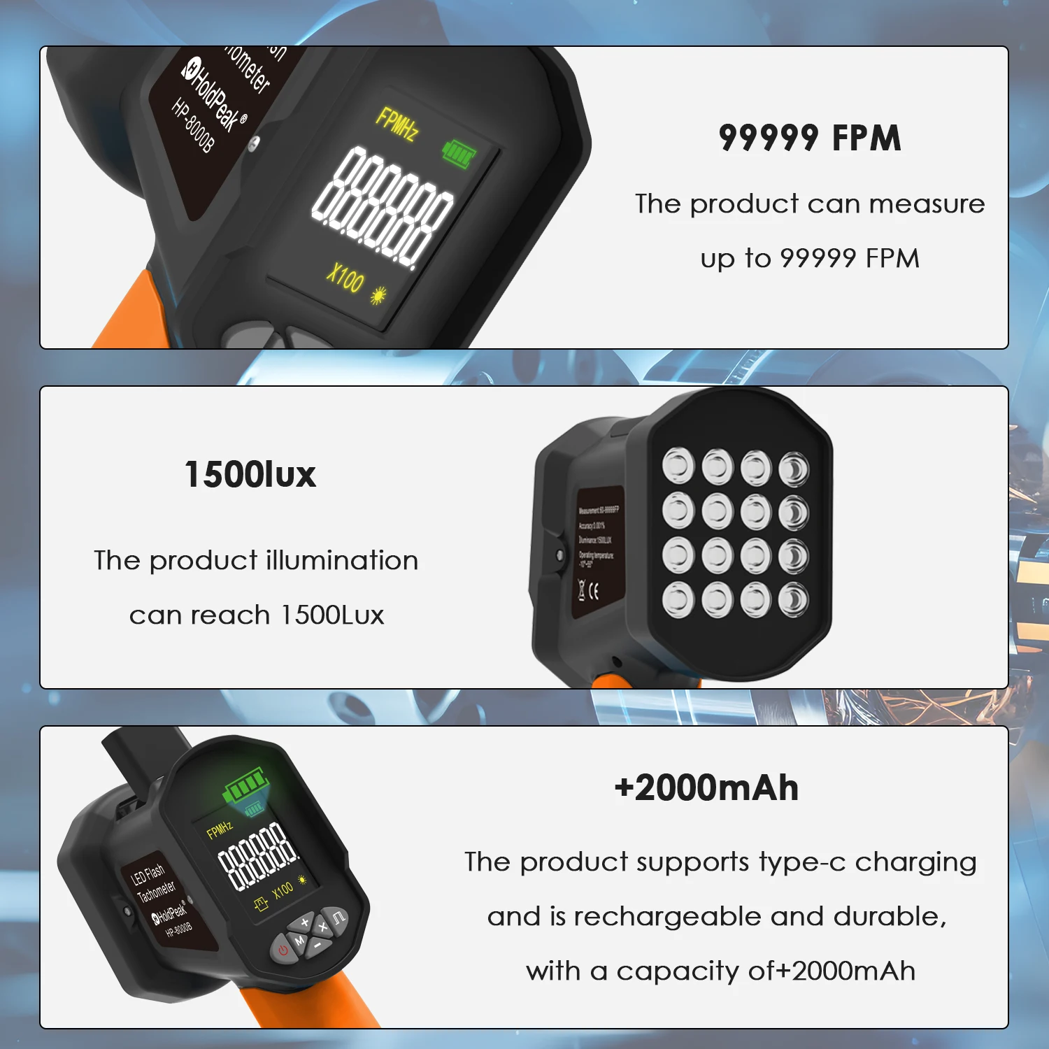 BTMETER стробоскопический тахометр цифровой Tacometro RPM Testo ручной спидометр 60 ~ 999999 FPM