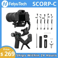 feiyutech 2022 new feiyu scorp c 3 axis handheld gimbal stabilizer handle grip for dslr camera sonycanon with pole tripod