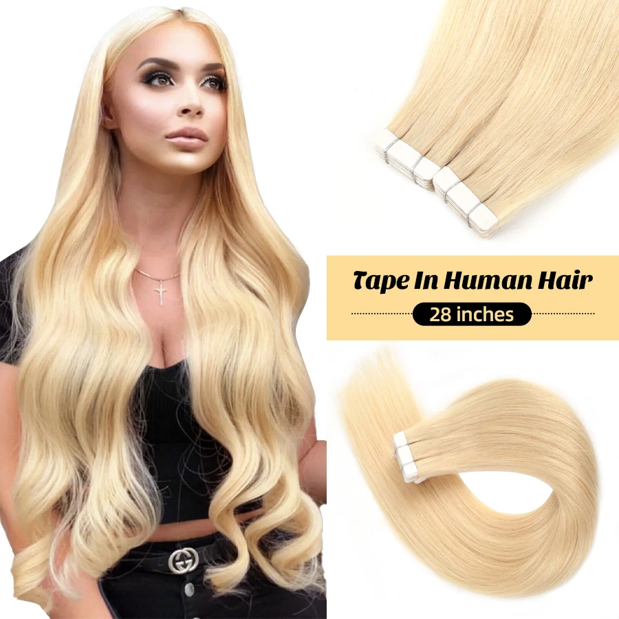 

Neitsi Long Straight Hair Tape In Hair Extensions Natural Human Hair Tiny Interface 4x0.8cm Skin Weft Remy 28 inch For Thin Hair