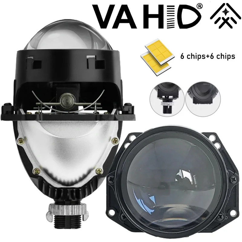 

VAHID E7 3.0inch 2pcs Bi-LED Built in Driver 6000K 8500LM 75W Projector Lens for Universal Car Headlight Upgrade Retrofit