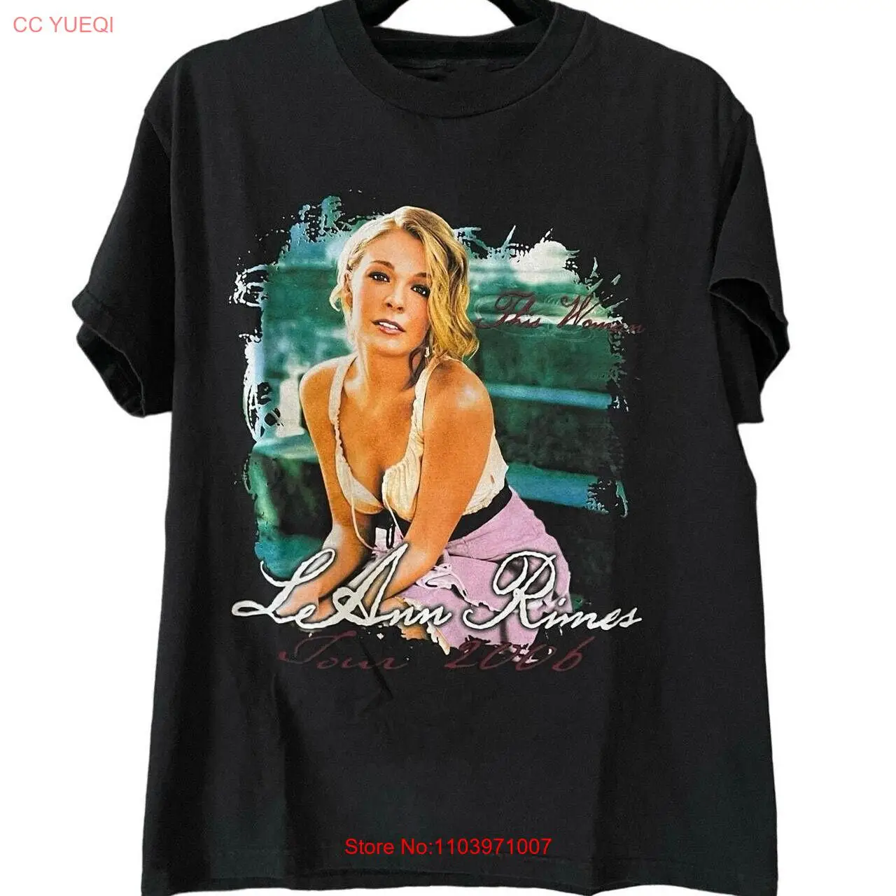 Женская хлопковая рубашка унисекс Vtg LeAnn Rimes 2006