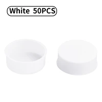 50pcs anti corrosion plastic round dowel hole cover plugs press style cupboard door hinge plugs for cabinet