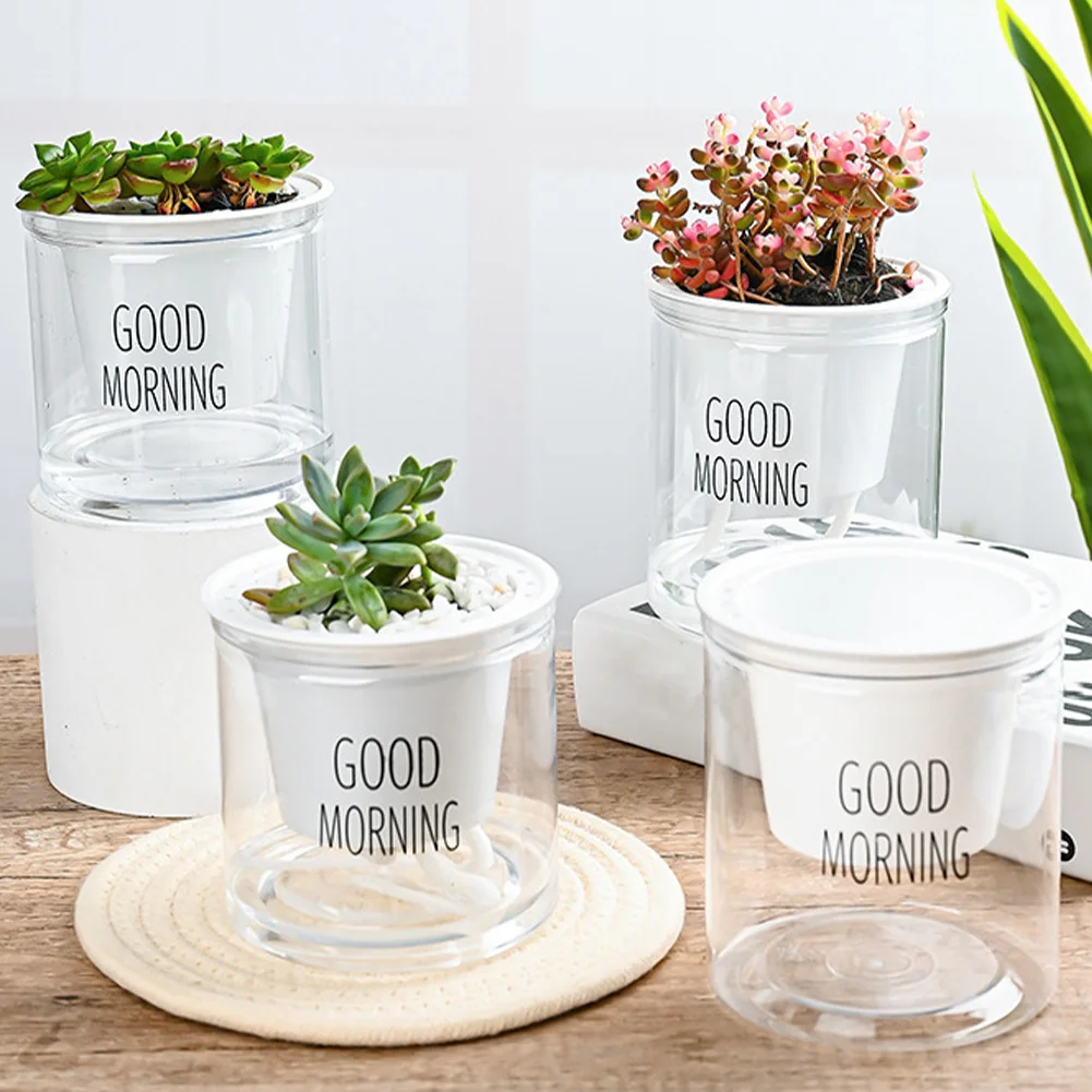 Высококачественный горшок для самополива растений с контейнером для воды, круглый декоративный цветочный горшок и садовый горшок для украшения дома