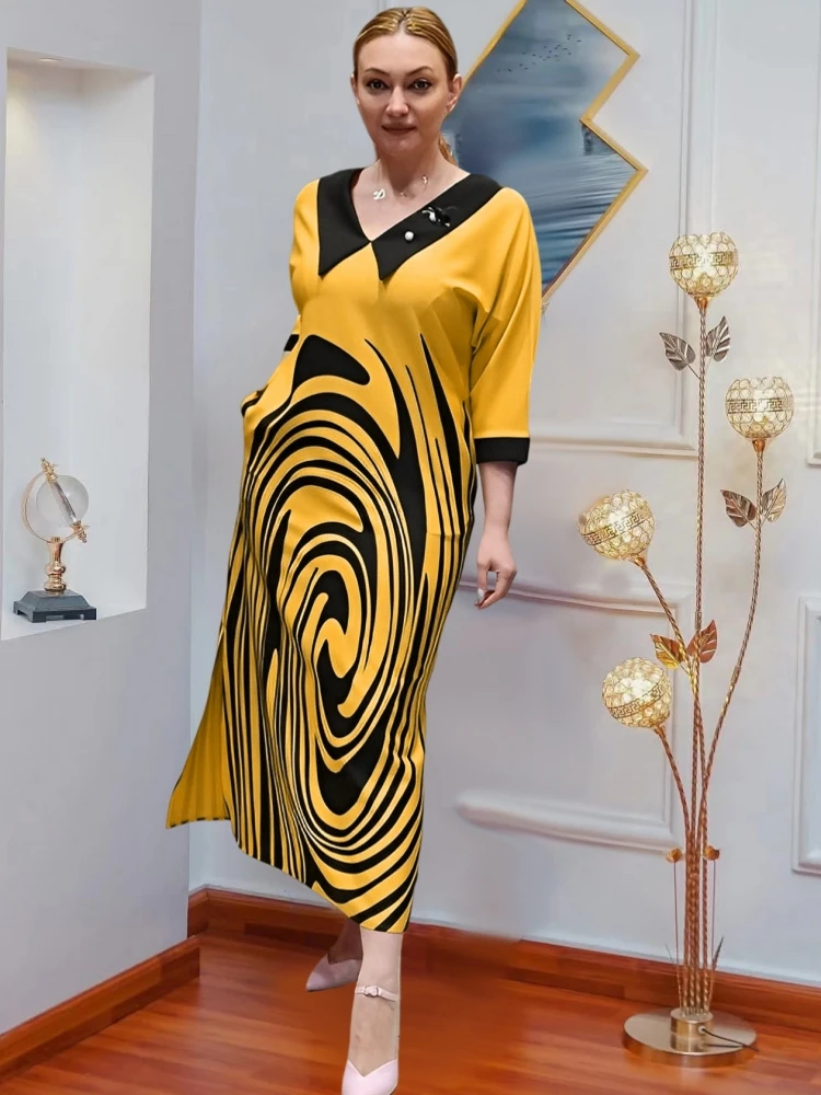 

Платья с Африканским принтом для женщин платье 2023 Дашики пэчворк плиссированная африканская одежда большого размера африканская одежда Ро...