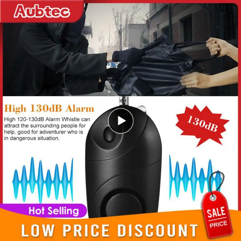 

Личная охранная сигнализация RYRA, безопасный звук, аварийный брелок для самообороны, фонарик для женщин, девочек, детей