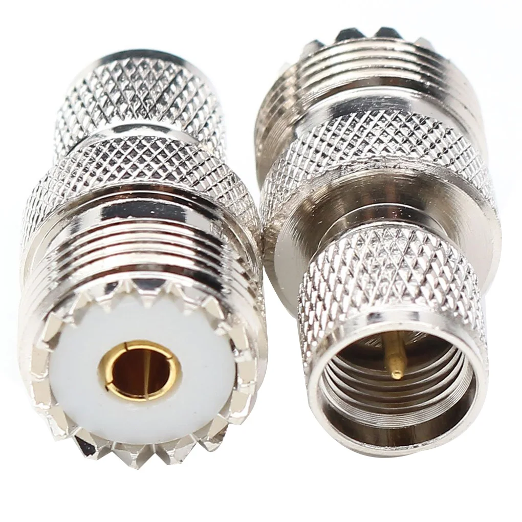 

2PCS Set Mini UHF Male to UHF Female SO239 PL259 Connector UHF to Mini UHF Adapter RF Coaxial Connector