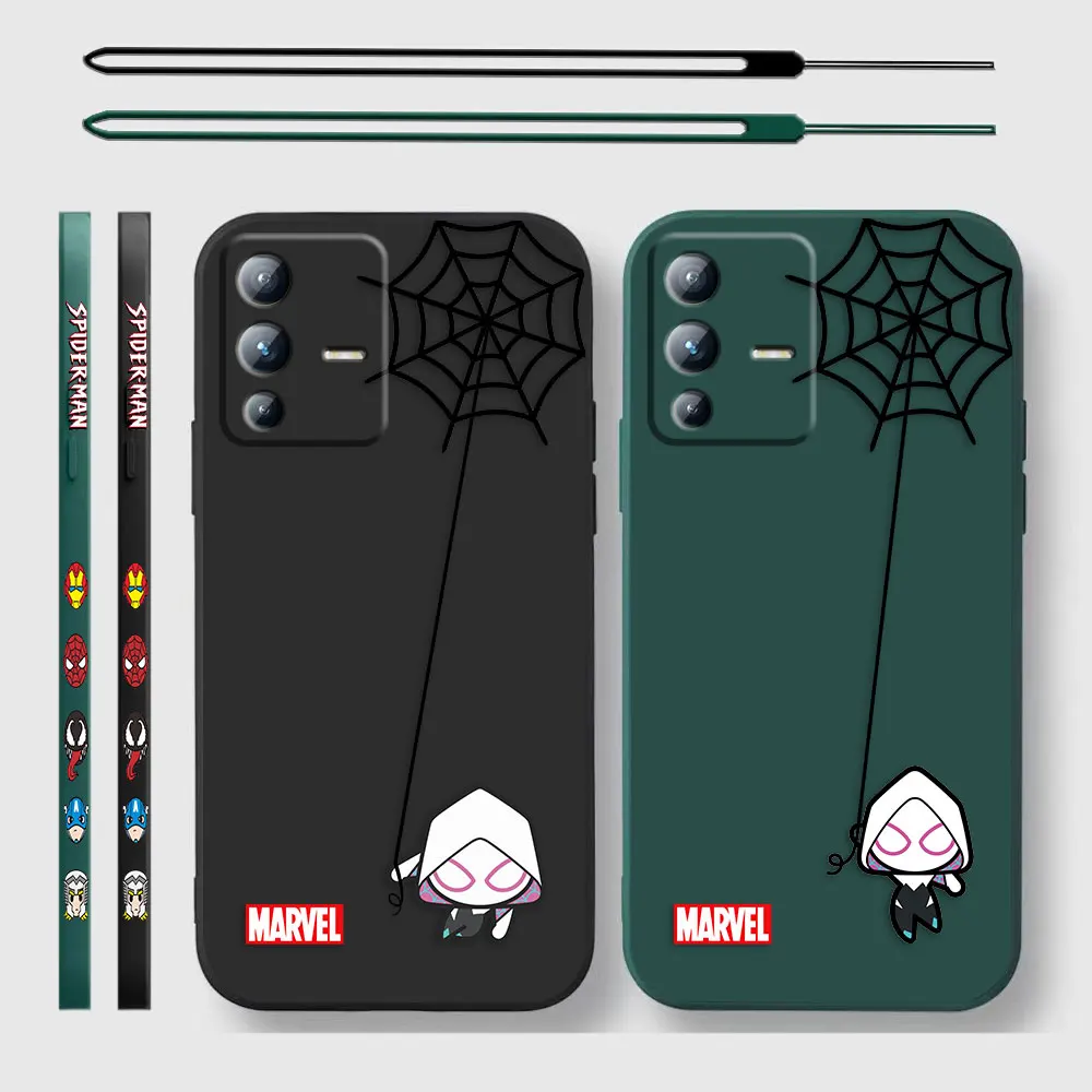 

Cute Spider Man Spider Web Cartoon Case For Vivo V27 V27E V25 V25E V23 V23E V21 V21E V20 V20SE V19 V17 V15 V11I Pro 4G 5G Cover