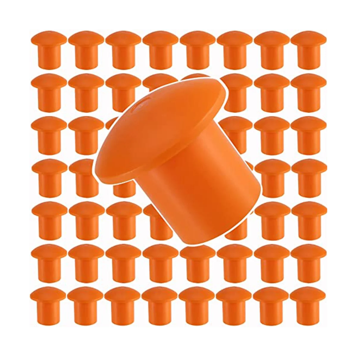 

80 Pcs Rebar Caps, Mushroom Rebar Safety Cover, Orange Rebar Covers Caps for Rebar Stake, Rebar Size 3- 8, 10M -25M