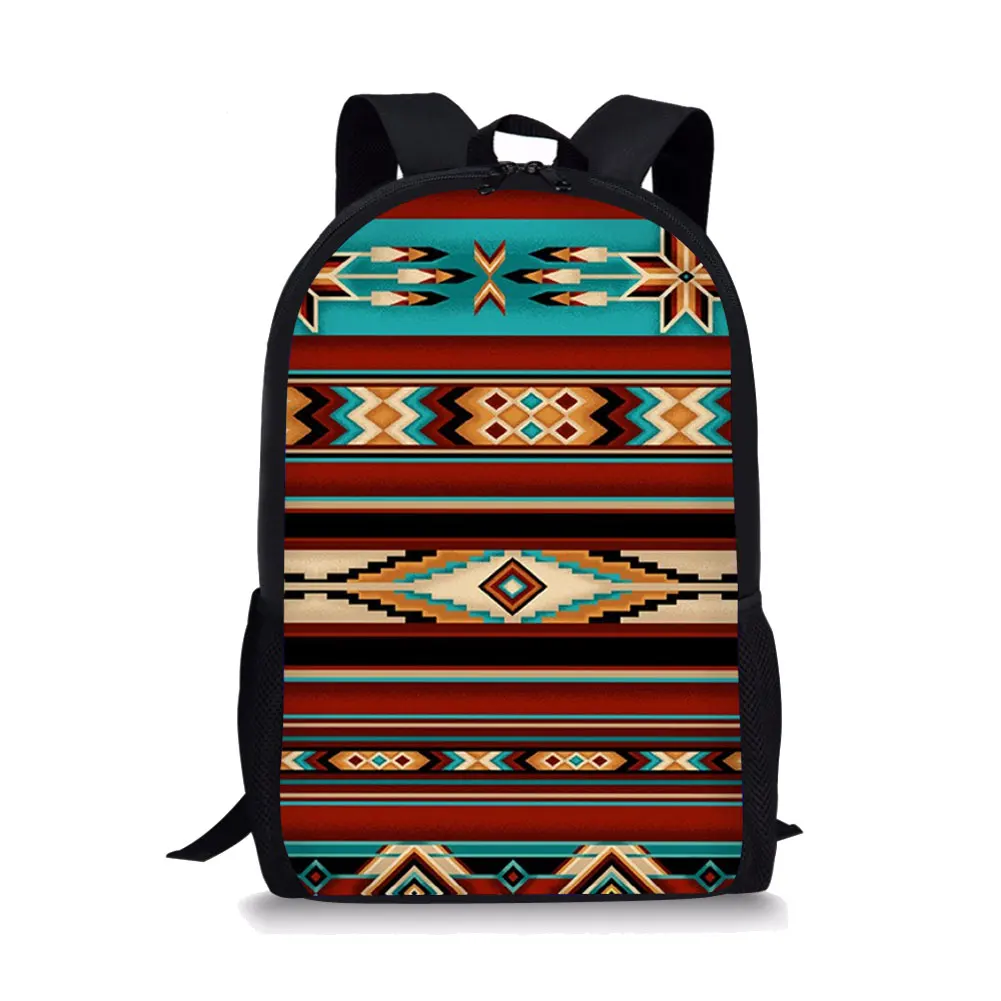 Africa Style Print Backpack Portable Casual Outdoor Travel Children's Knapsack Durable Large Capacity School Bags for Girls Boys