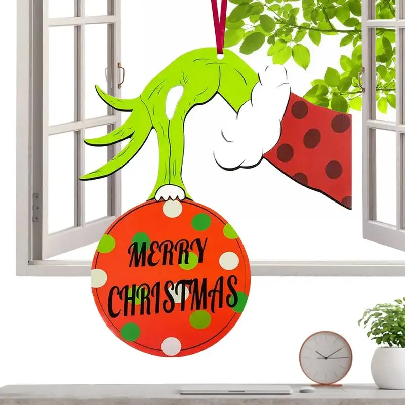 

Welcome Wood Signs For Christmas Funny Finger Signs For Christmas Tree With Bright Colors Wall Arts Supplies For Window Walls