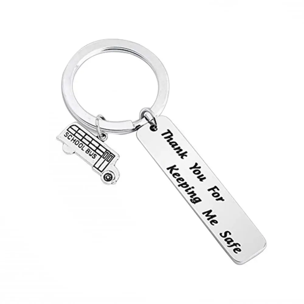 

Keychain Key Chain Gift Letters Print Bus Driver Handbag Ring Appreciation Gifts