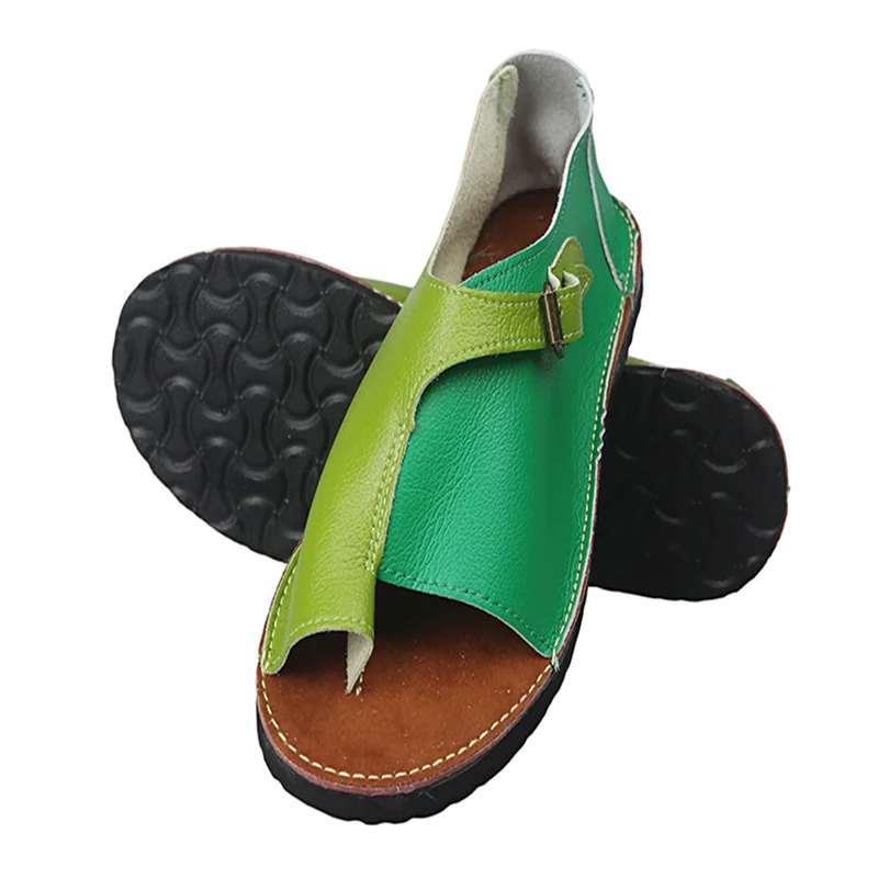 

2022 Fashion Color Matching Flat Women's Shoes Soft Bottom Soft Surface Casual Comfortable Ladies Sandals Plus Size Women'sshoes
