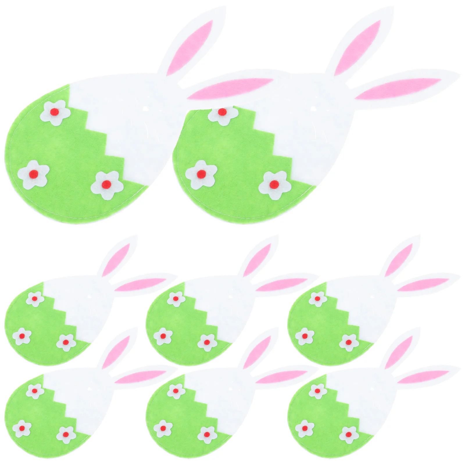 

Easter Cutlery Holder Tableware Pouch Party Holders Silverware Utensil Decoration Bunny Table Napkin Rings Fork Rabbit Egg