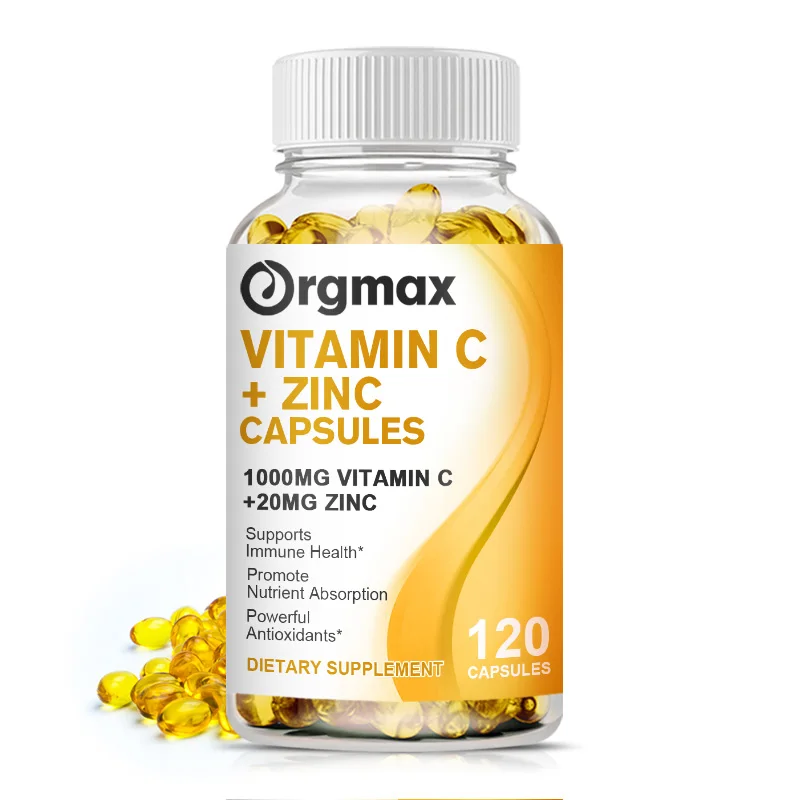 Organic Vitamin C + Zinc Supplement For Strong Bone Teeth Heart Nerve Enhance Immune System Food Supplement Avoid Pigmentation