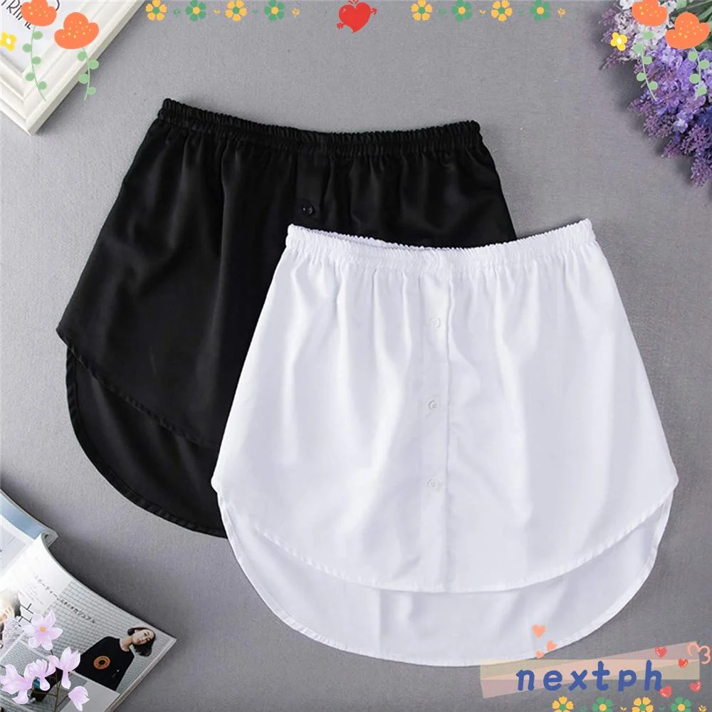 

Модный поддельный Топ NEXTSHOP, черно-белая Нижняя юбка средней длины, Регулируемая мини-юбка для девушек и женщин с разрезом