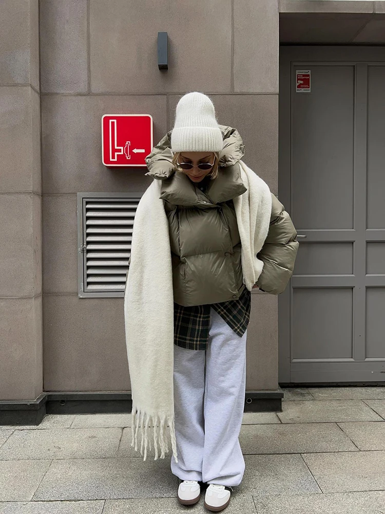 2024 зимнее женское хлопковое стеганое пальто женская уличная зимняя парка