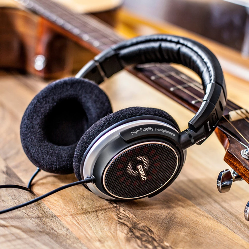 

Накладные стереонаушники с глубокими басами, Hi-Fi стереонаушники с шумоподавлением, стереонаушники для музыки с разъемом 3,5 мм