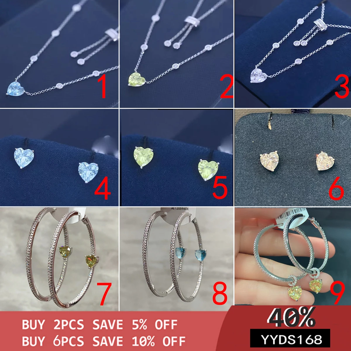 

High quality S925 sterling silver luxury color zircon fashion luxury women's jewelry