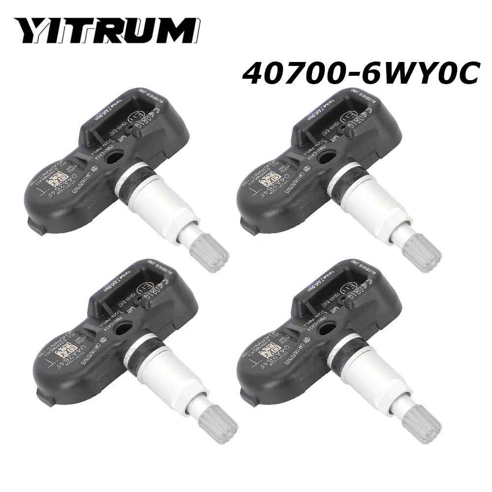 Датчик TPMS YITRUM 40700-6WY0C для Nissan 370Z GT-R R35 Juke Leaf ZE0 Murano Infiniti Q60 Q70 QX50 QX70 QX80 407006WY0B 433 МГц