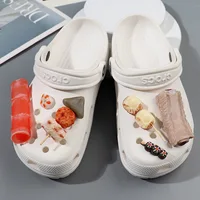Simulation Skewered Food Play Ribs Small Rib Jibb Accessories Croc Shoe Buckle Shoes Flower Campus Decoration Cute Croc Charms