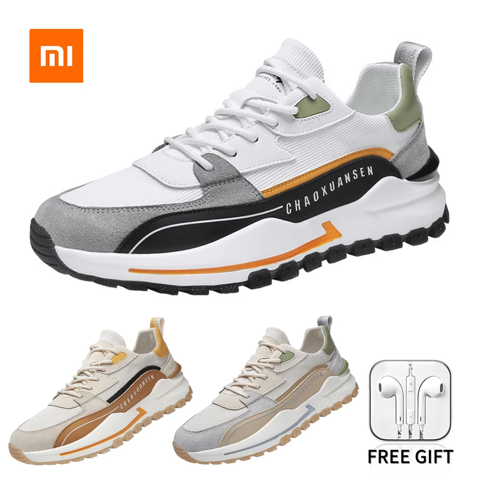 

Xiaomi Youpin Men Casual Shoes Sneakers New Fashion Mesh Breathable Non-slip Shock-absorbing Sports Male Running Shoes Size39-44