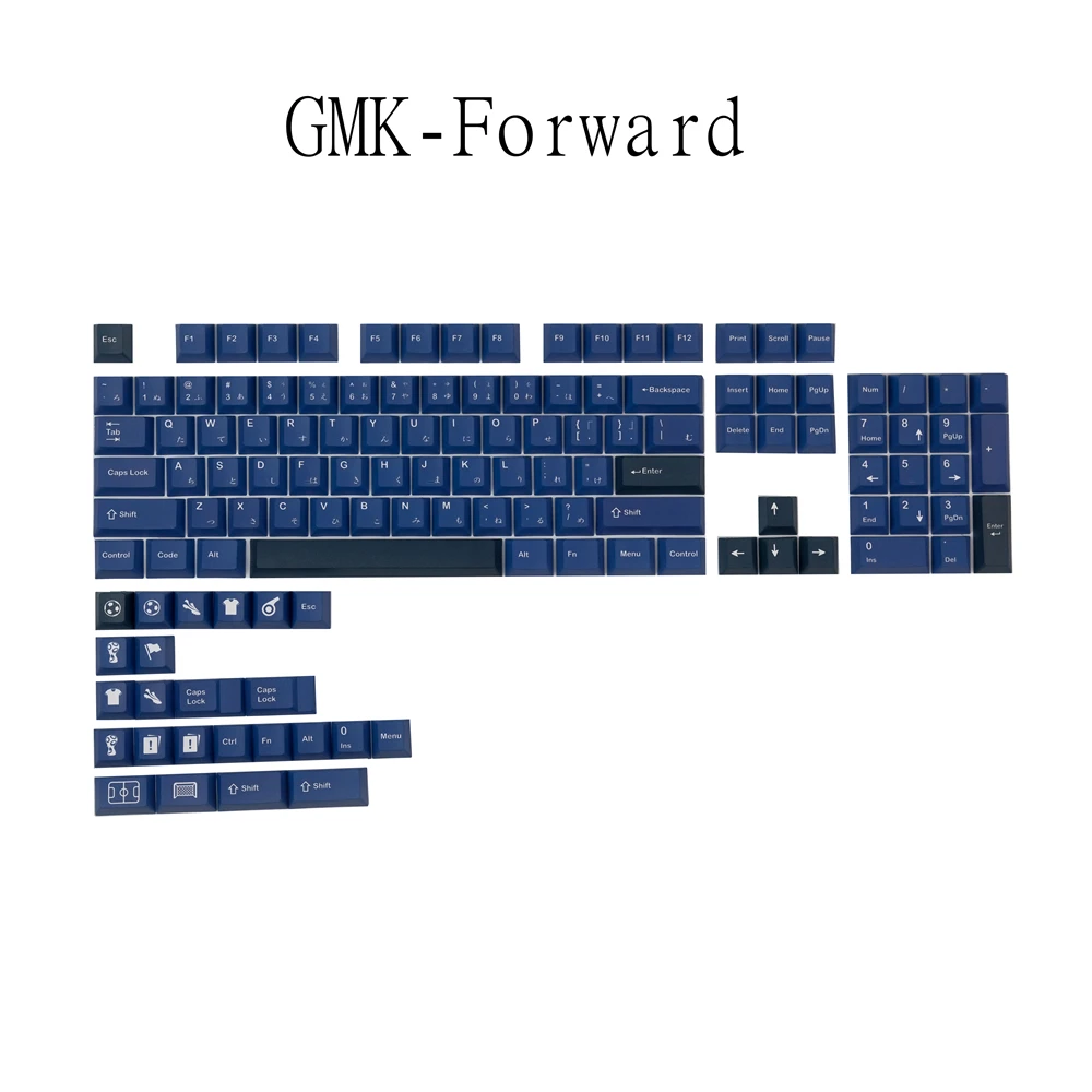 124 Keys GMK Forward PBT Keycaps Cherry DYE-Sublimation Japanese Root For MX Switch Mechanical Keyboards GK61 64 68 87 96 108