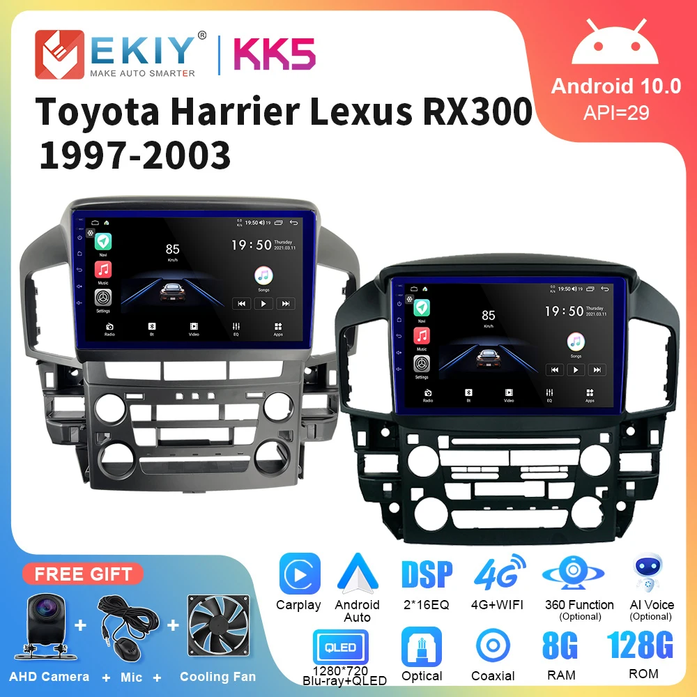 EKIY KK5 Android Stereo Car Radio For Lexus RX300/Toyota Harrier 1998 1997-2003 Multimedia Video GPS Navi Carplay Head Unit 4G