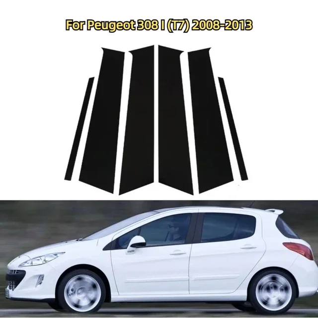 

Декоративные накладки на дверные окна, стойки, наклейки для Peugeot 206 207 208 Citroen C2 301 307 308 2008 5008 2004-2023
