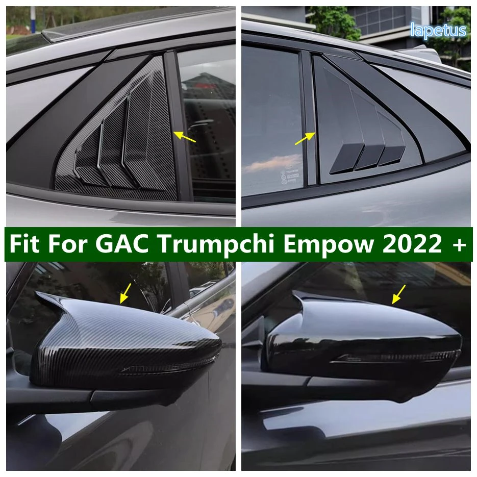 

Rear Window Louver Shutter Side Vent / Rearview Mirror Cap Cover Trim For GAC Trumpchi Empow 2022 2023 Car Exterior Accessories