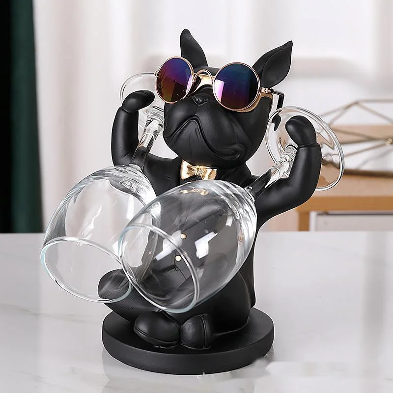 Фигурки животных в виде бульдога модный подстаканник настольные украшения