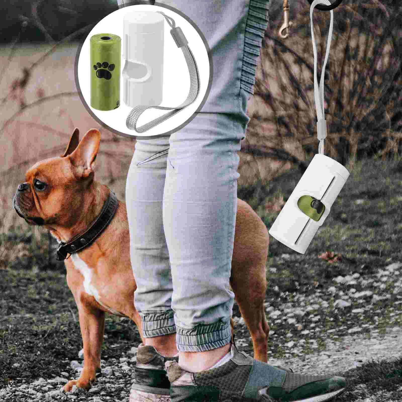 

Outdoor Dog Pet Supply Garbage Dispenser Travel Cleaning Supplies Daily Use Poop Holder Plastic Trash Bags Toilet