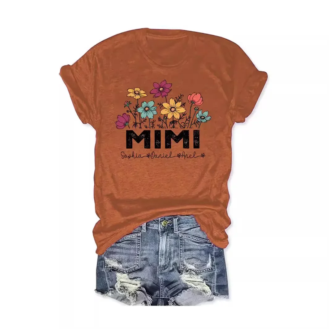 Женская летняя одежда Amazon Европейская и американская принт на день матери с