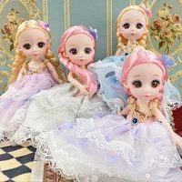 new 16cm cute expression bjd doll 8 points suit clothes doll set 13 joints 3d blue eyes fashion princess girl dress up toy gift